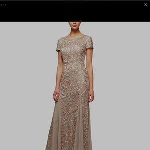 Alex Evenings Elegant Beige Embroidered Evening Gown
Discontinued